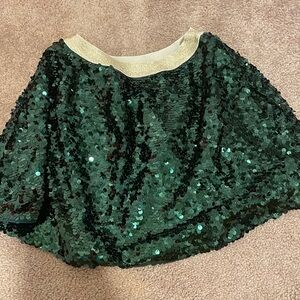 Crewcuts sparkle skirt size small green